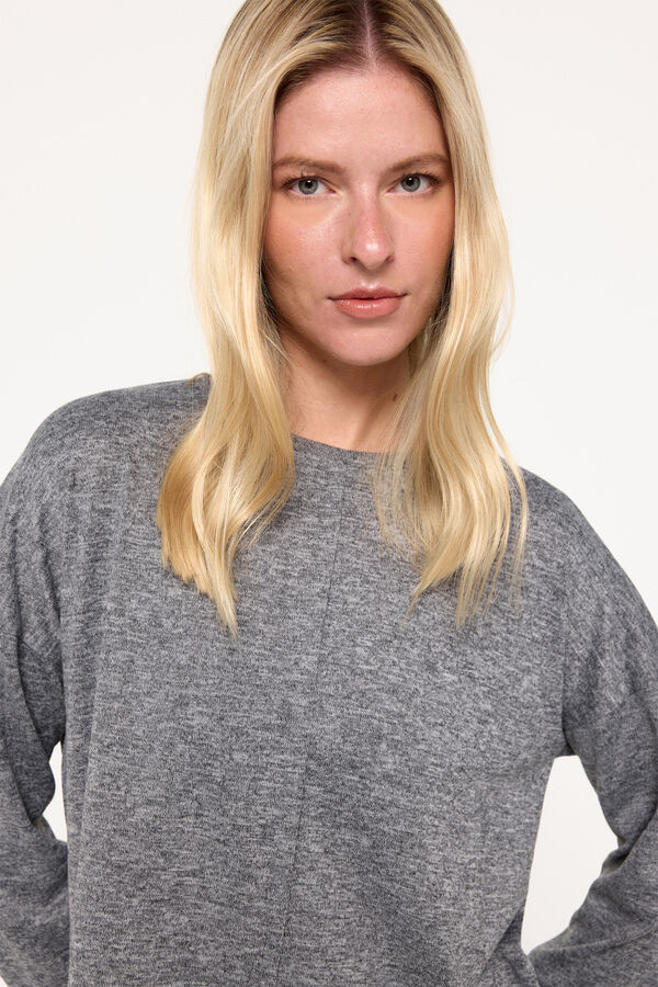 Milano Camiseta tacto suave manga larga Marengo