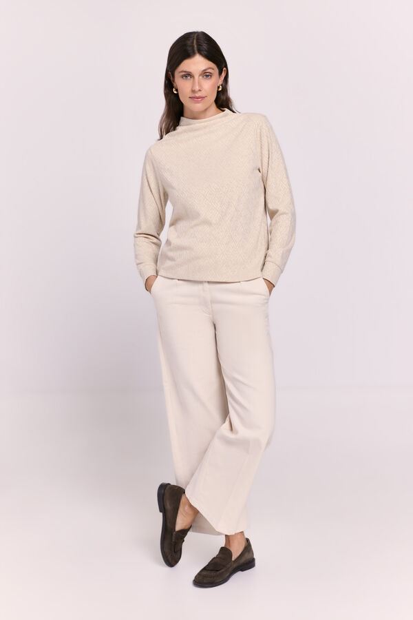 Milano Jersey cuello alto Beige