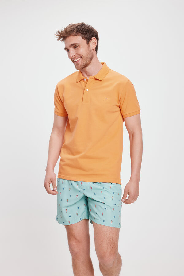 Milano Polo Piqué Básico Laranja