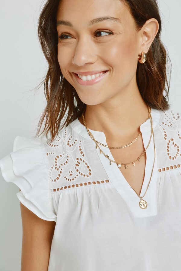 Milano Blusa bordada Branco