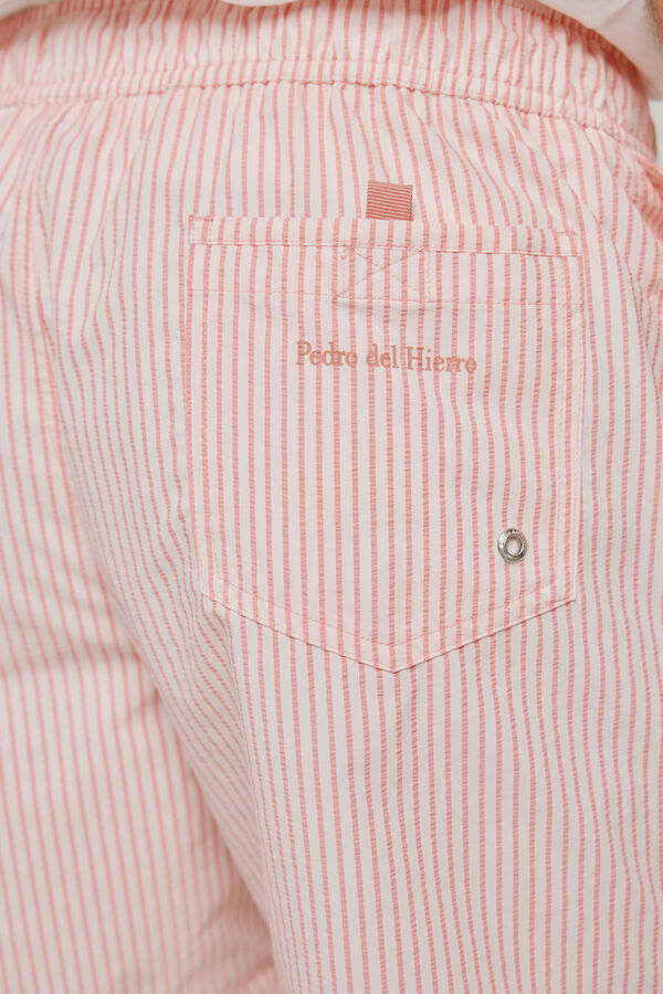 Pedro del Hierro Fato de banho &agrave;s riscas Rosa