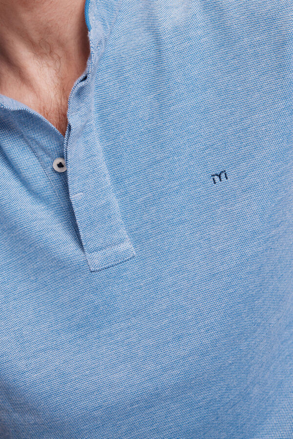 Milano Polo Mao Oxford Azul