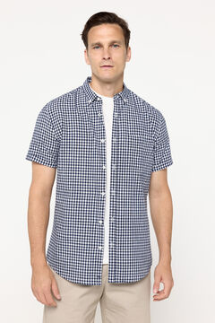 Fifty Outlet Camisa Slub Cuadros Azul