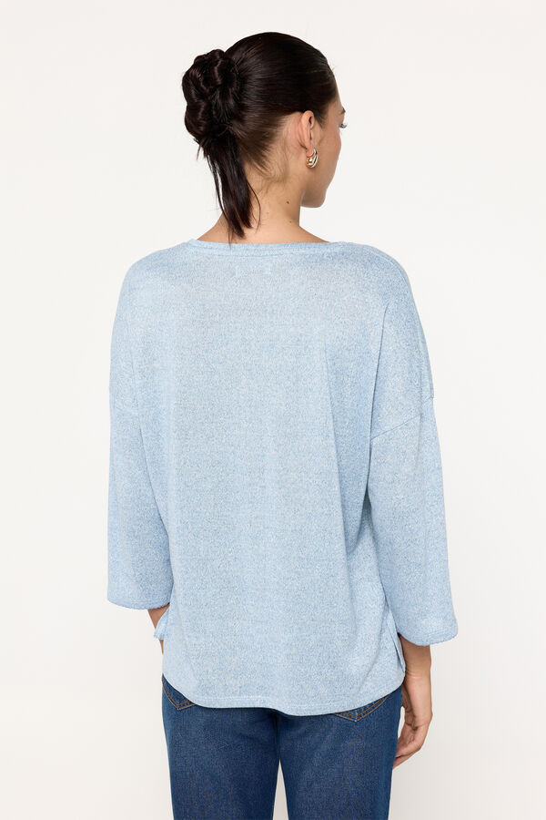 Milano Camiseta manga francesa tacto suave Azul Claro