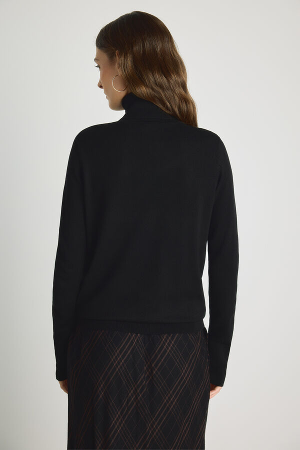 Milano Jersey cuello cisne Negro