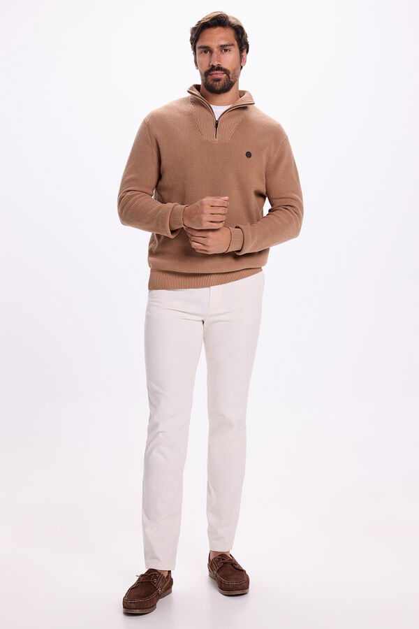 Milano Camisola de algod&atilde;o com meia fecho-&eacute;clair Torrefac&ccedil;ao