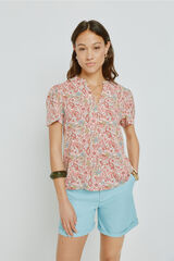 Milano Blusa estampada Rojo/Coral