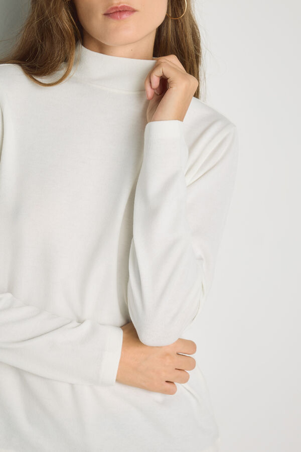 Milano T-shirt gola perkins Branco
