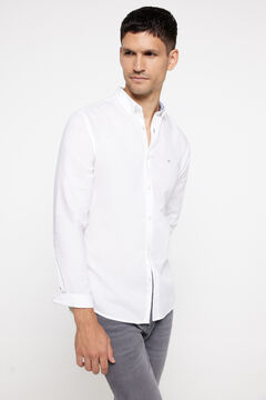 Fifty Outlet Camisa pinpoint lisa Branco