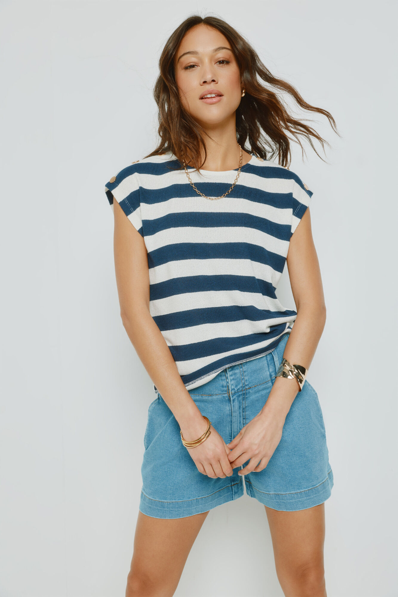 Milano Camiseta rayas manga corta