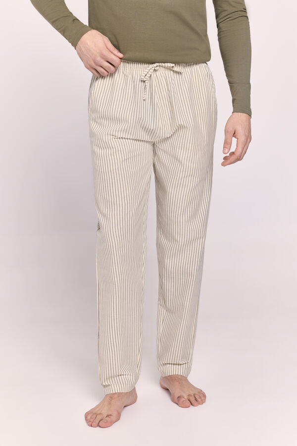 Milano Pijama punto y tela Kaki Oscuro