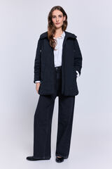 Milano Casaco acolchoado com capuz Preto