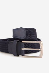 Milano Cinturón trenzado Sólido Navy