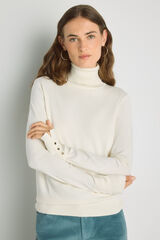 Milano Jersey cuello cisne Beige