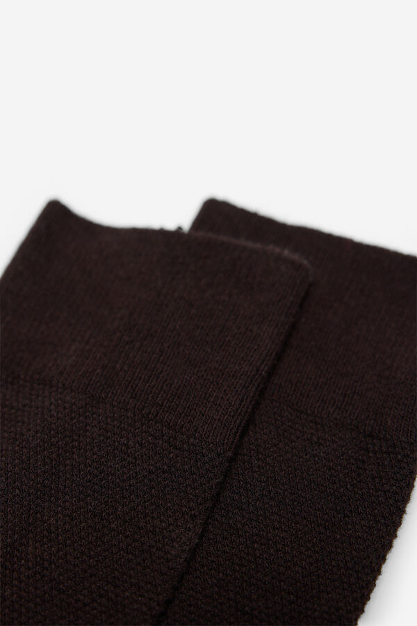 Milano Pack de meias estruturadas Castanho