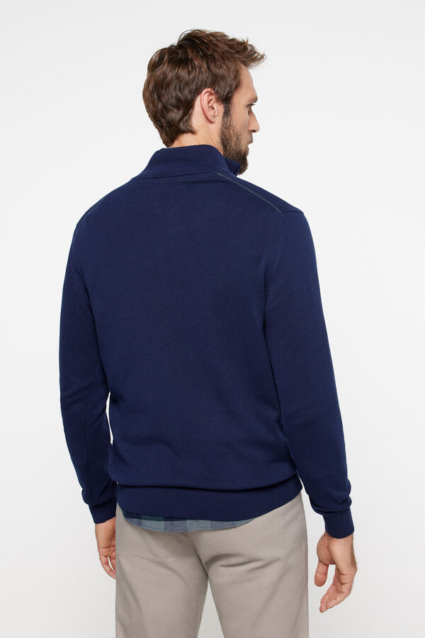 Milano Camisola fecho-&eacute;clair Algod&atilde;o. Marinho