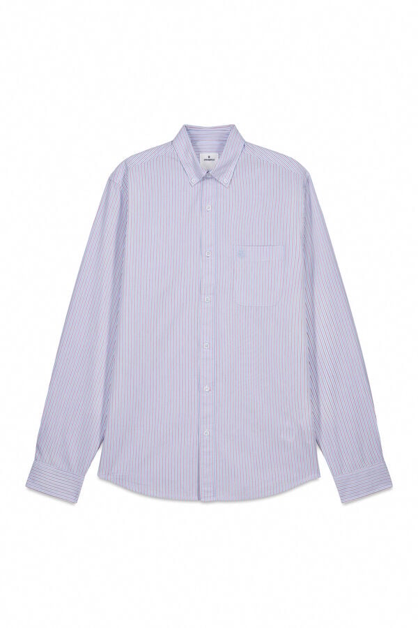Springfield Camisa de riscas de manga comprida Azul