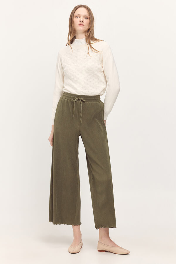 Milano Calça esportiva plissada Verde