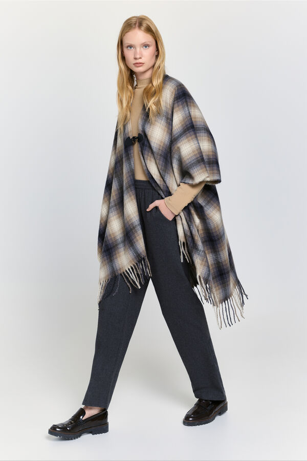 Milano Poncho Vichy Beige