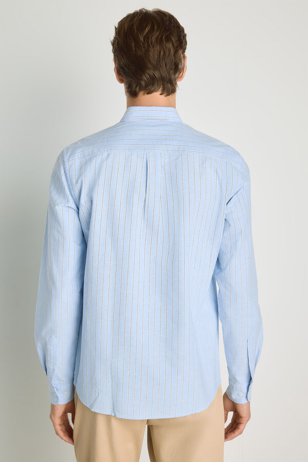 Springfield Camisa rayas manga larga Azul Claro