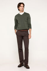 Milano Camisola com gola em bico com patch Verde