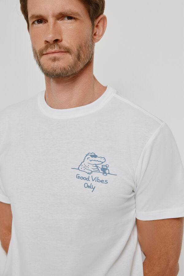 Milano Pijama de malha e tecido Branco