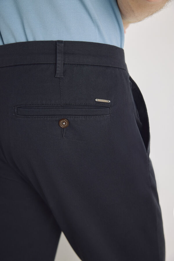 Pedro del Hierro Cal&ccedil;as chino slim fit Marinho