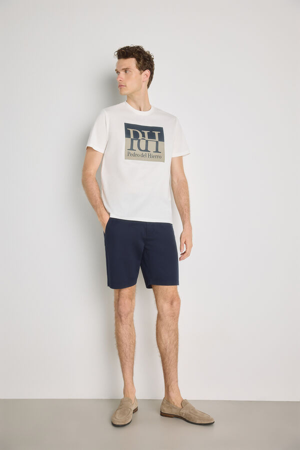 Pedro del Hierro T-shirt de manga curta estampada Branco
