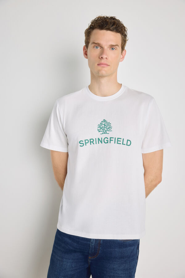 Springfield T-shirt de manga curta Branco