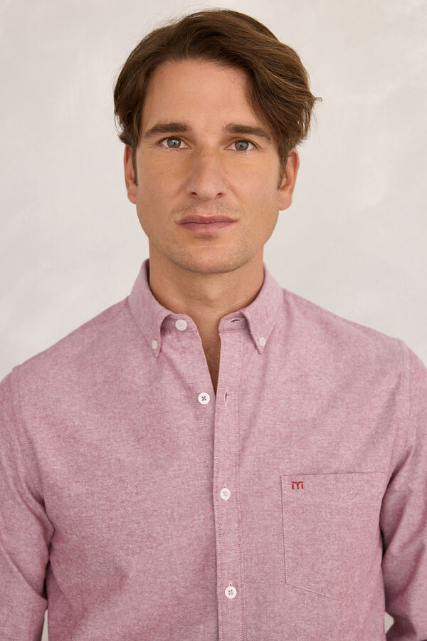 Milano Camisa Esportiva Oxford Bordeaux