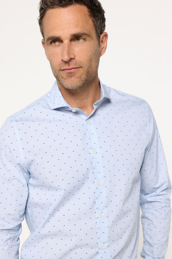 Fifty Outlet Camisa Print Vestir Azul