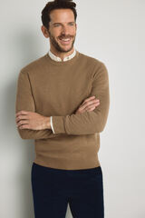 Milano Camisola gola caixa Camel