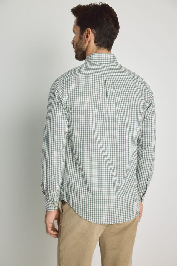 Milano Camisa cuadros manga larga Azul