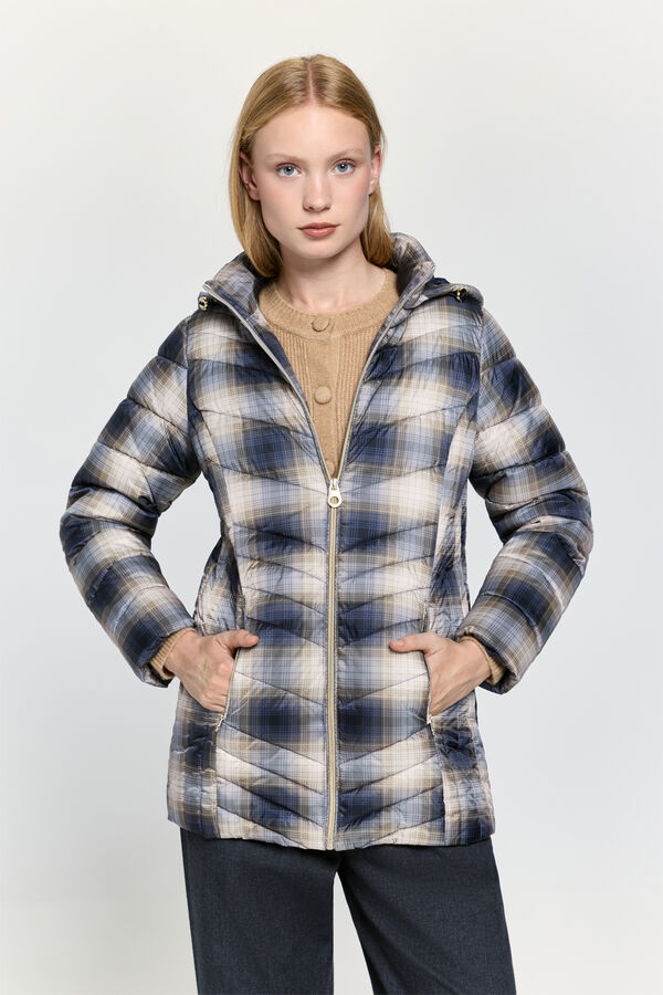 Milano Cazadora acolchada estampada Beige