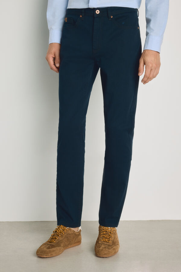 Springfield Pantal&oacute;n 5 bolsillos color Azul Oscuro