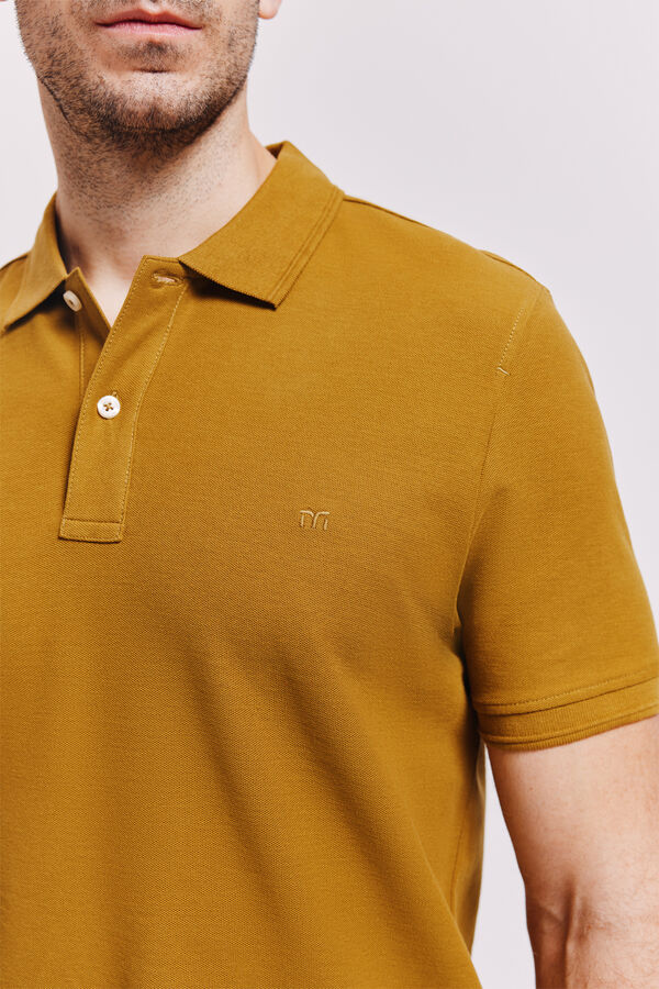 Milano Polo manga curta Areia
