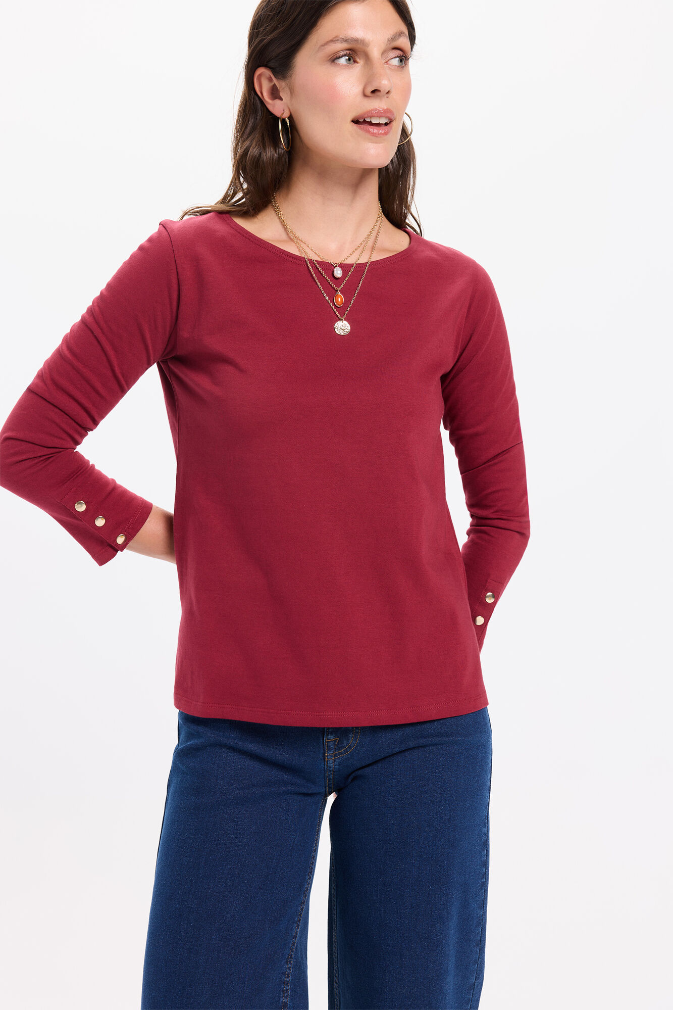 Milano Camiseta manga francesa de algodon