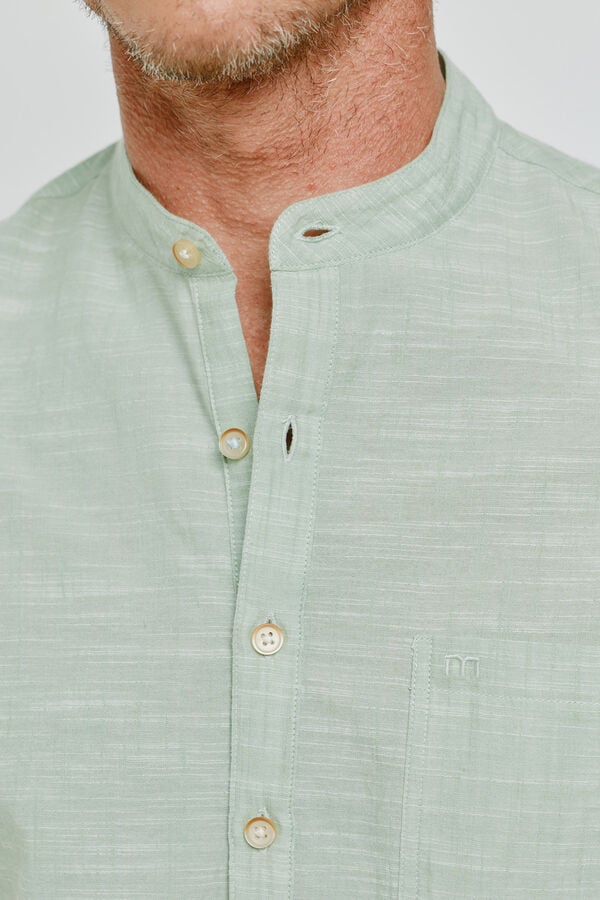Milano Camisa gola mao manga curta Verde