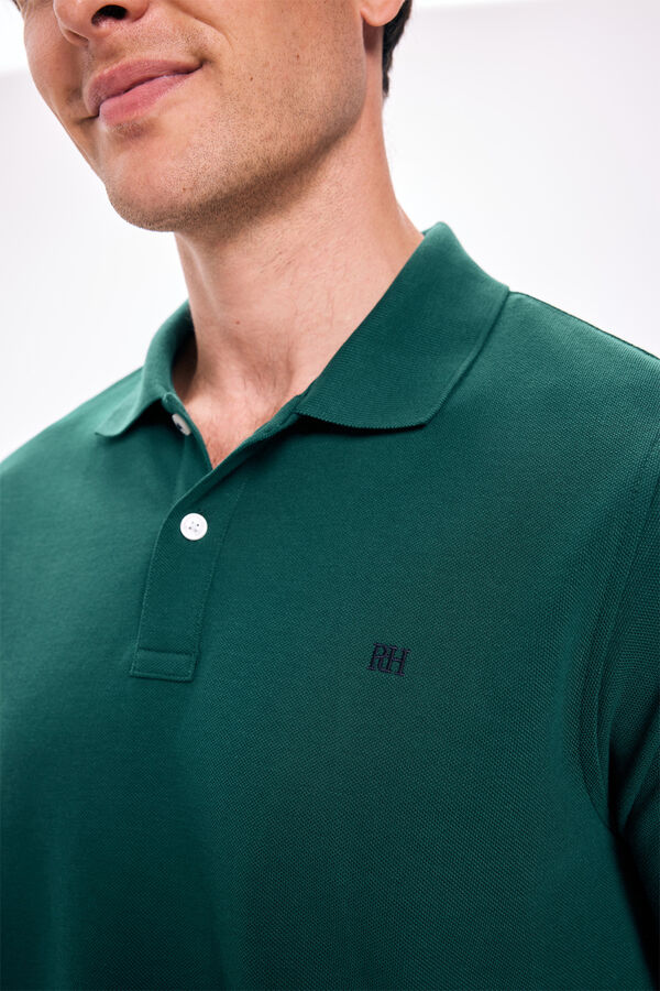 Pedro del Hierro Polo B&aacute;sico PDH Verde escuro