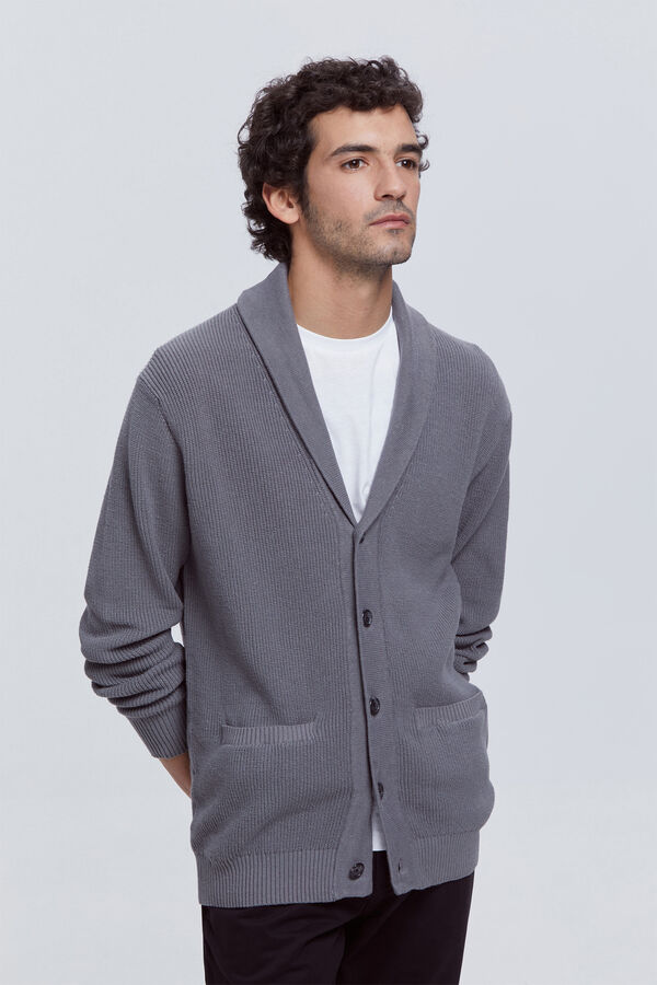 Milano Cardigan botões Cinza medio