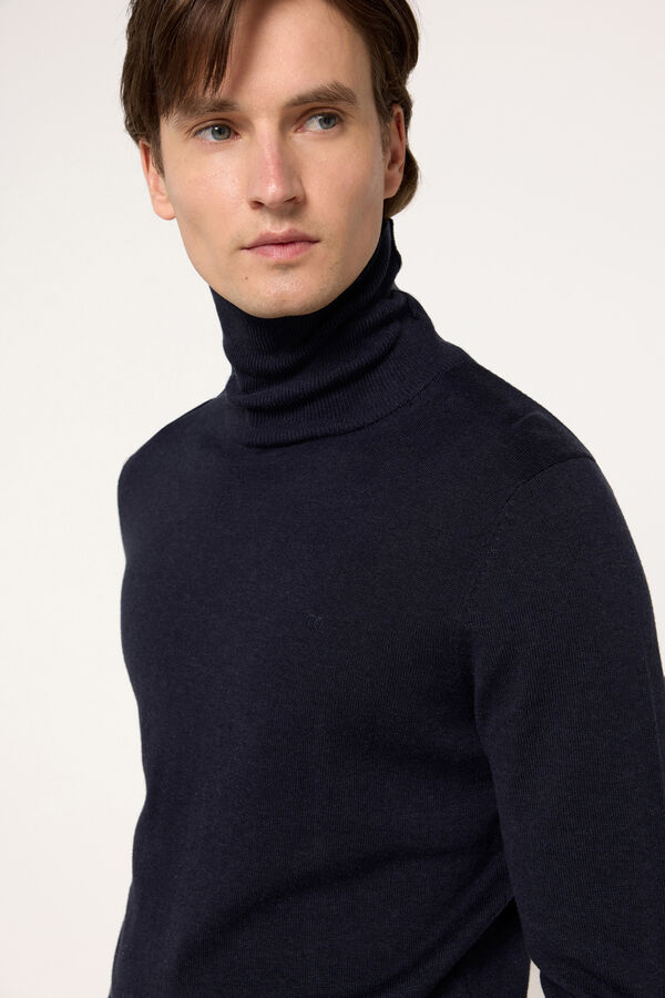 Milano Camisola de gola alta Marinho