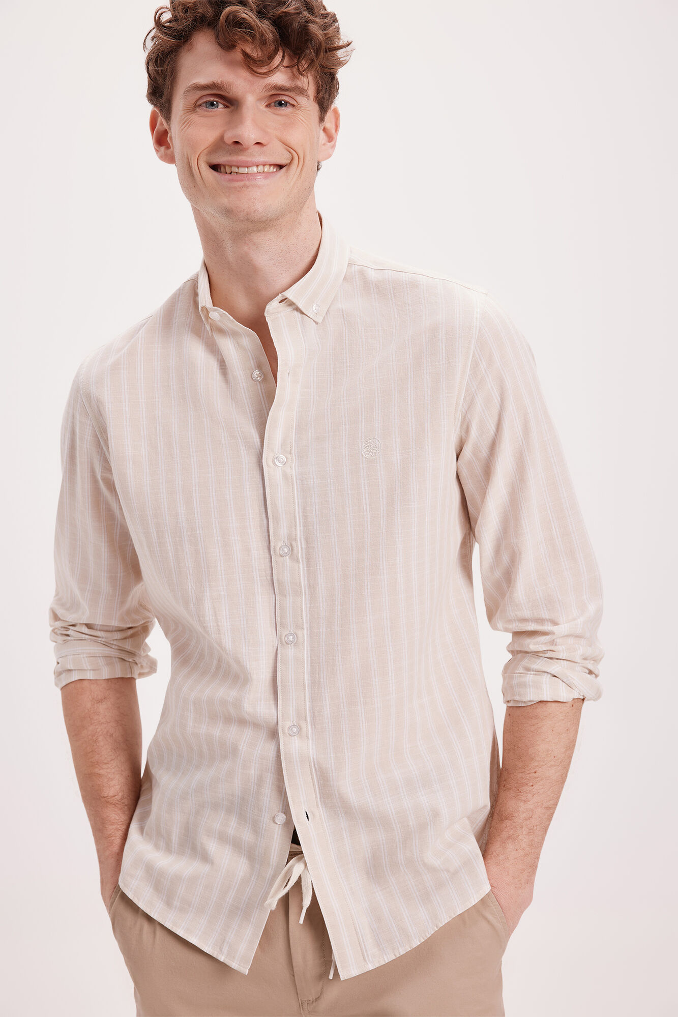 Springfield Camisa listrada Oxford FPS