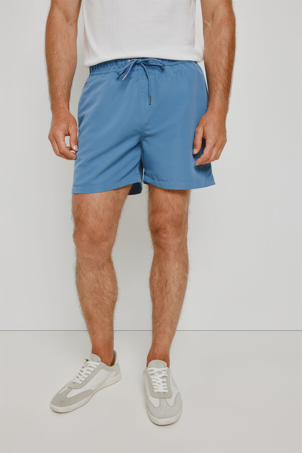 Pedro del Hierro Fato de banho liso Marinho