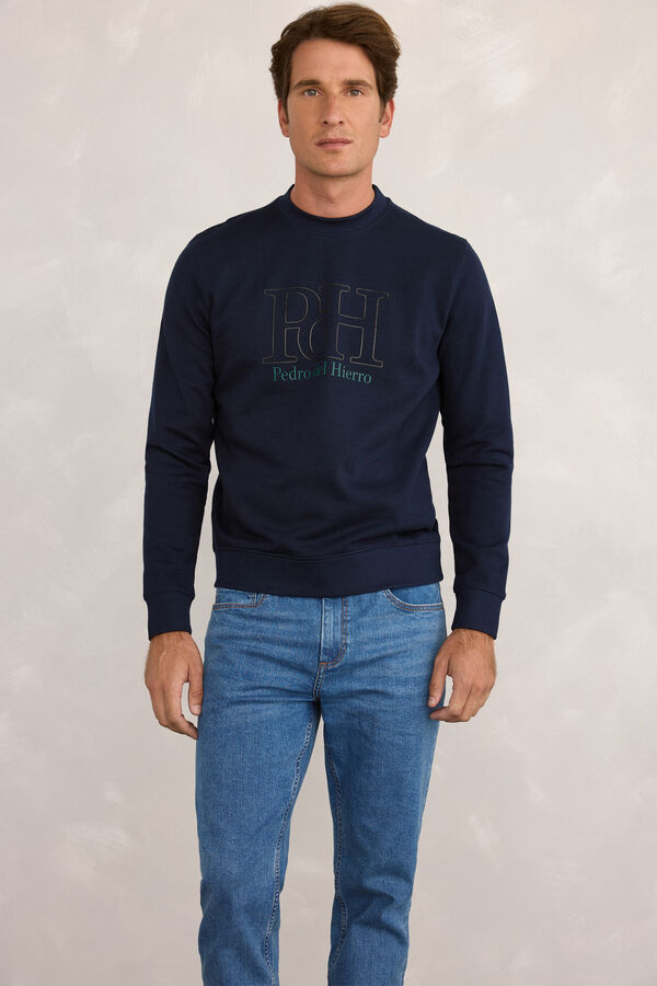 Pedro del Hierro Sudadera Básica Logo Navy
