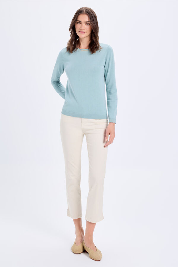 Milano Jersey algodón detalle lurex Verde