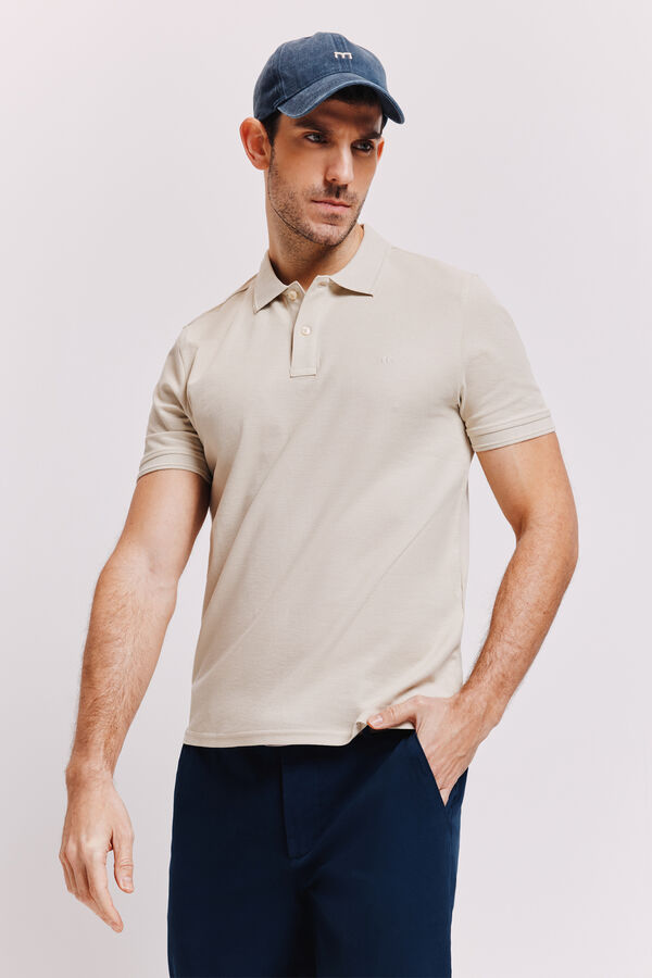 Milano Polo manga curta Cinza claro