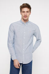 Milano Camisa Oxford Rayas Azul