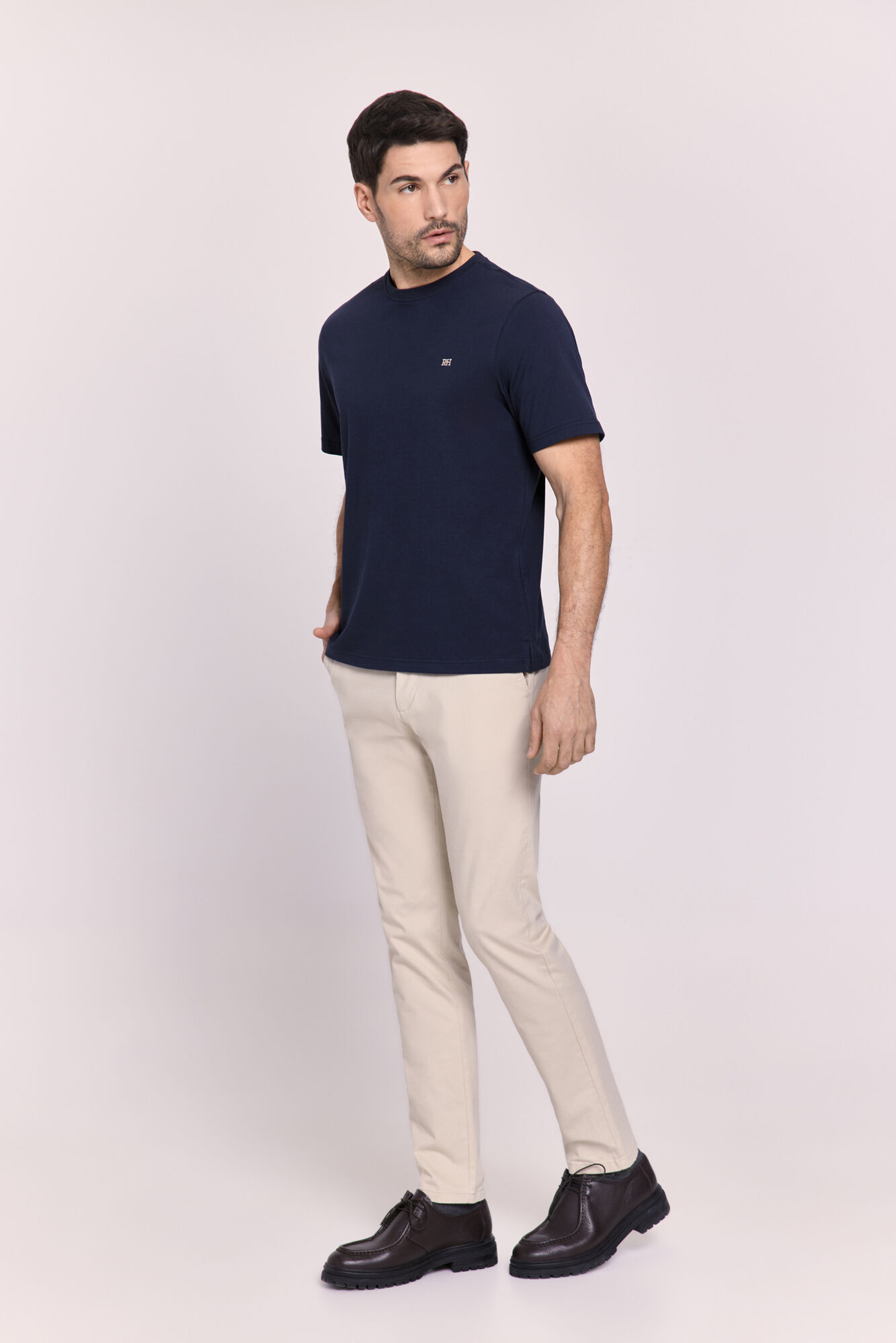 Pedro del Hierro Camiseta b&aacute;sica con logo bordado