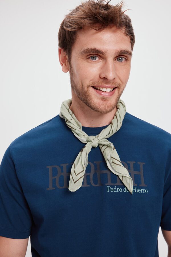 Pedro del Hierro Camiseta estampada PDH Azul