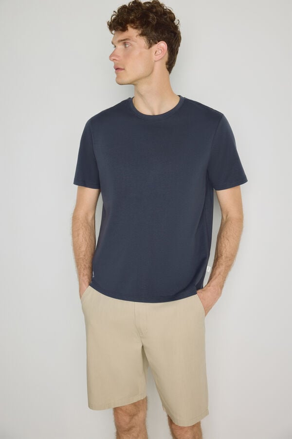 Milano T-shirt b&aacute;sica Marinho